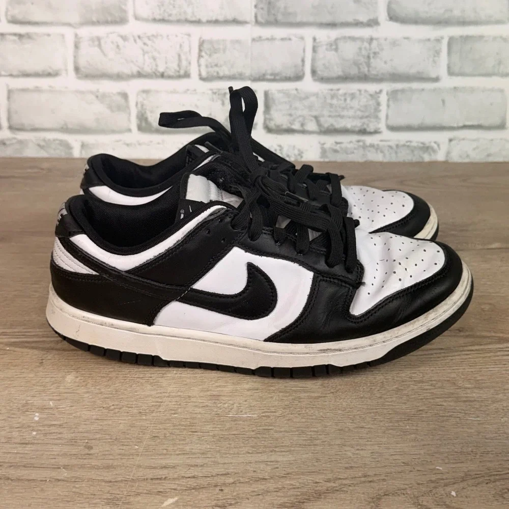 Nike Dunk Low Retro Panda Sneakers Black White Mens 11